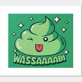 Cute Kawaii Wasabi Wassup Funny Posters and Art